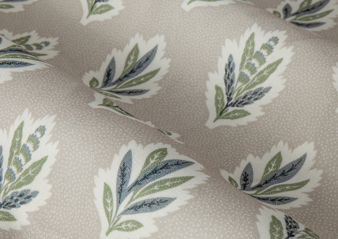 Sessile Leaf Pencil Pleat, Flax - Ready Made Curtains - Image 4